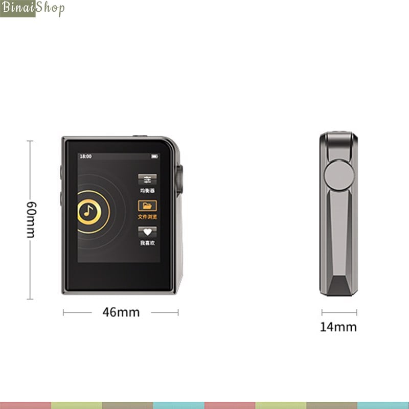 Ruizu A58 - Máy Nghe Nhạc Lossless Hifi, Màn Hình Cảm Ứng, Điều Chỉnh Hiệu Ứng Âm Thanh - Hàng chính hãng