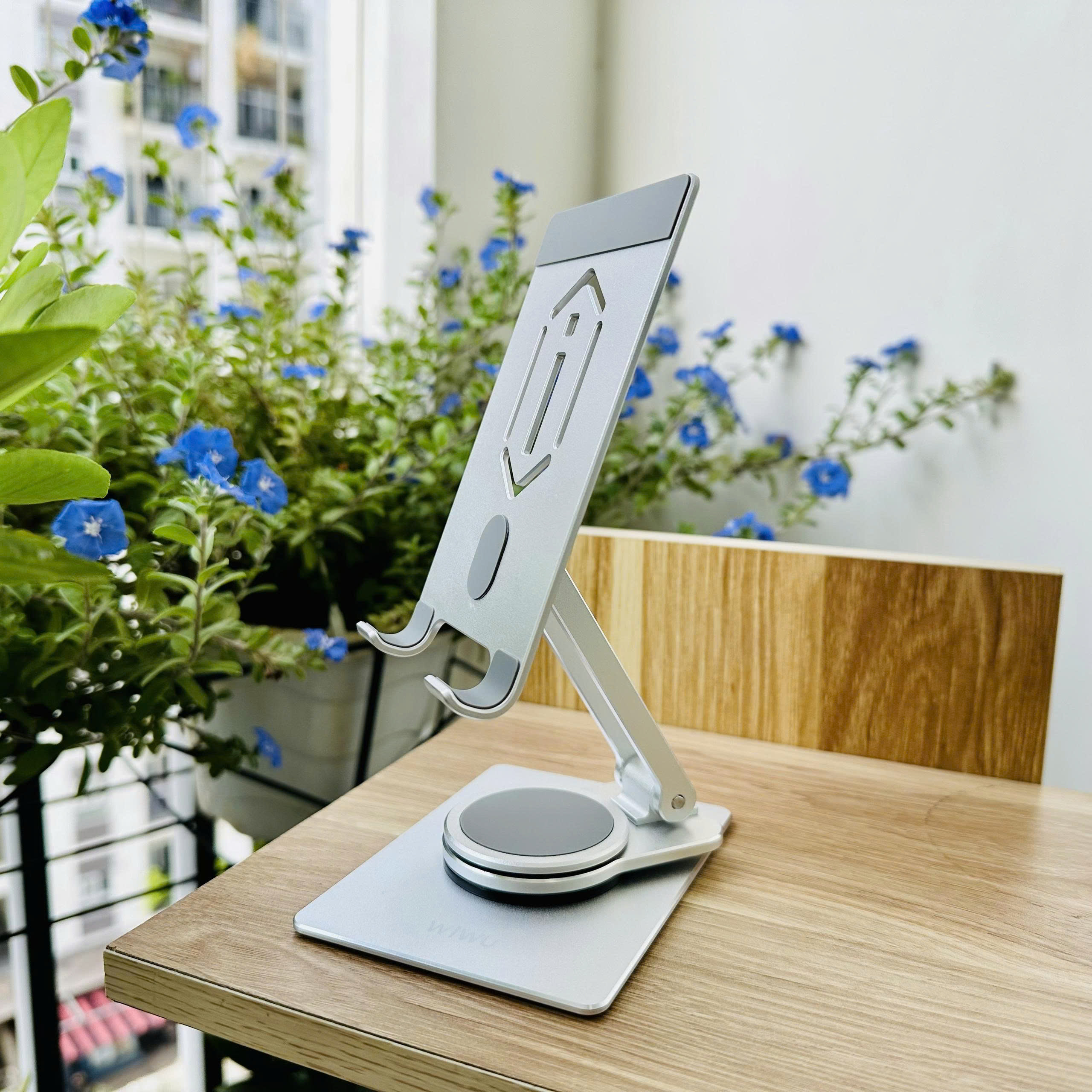 Kệ đỡ điện thoại & máy tính bảng WIWU ZM107 – Hợp kim nhôm cao cấp, xoay 360°, gập gọn. Hàng Nhập Khẩu
