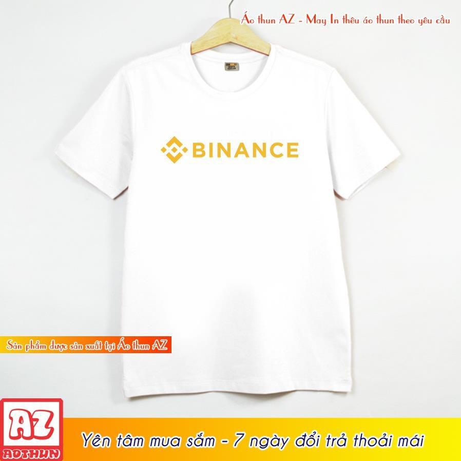 Áo thun nam in logo Binance Crypto màu đen và trắng M2879