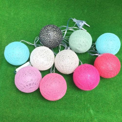Đèn Led Ball Cotton Thái Lan Trang Trí Nhà Cửa, Sân Vườn Cắm Điện