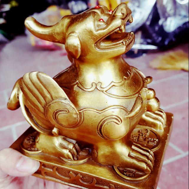 Cặp Tỳ Hưu Phong Thủy Bằng Đồng Nguyên Chất Cao 9cm