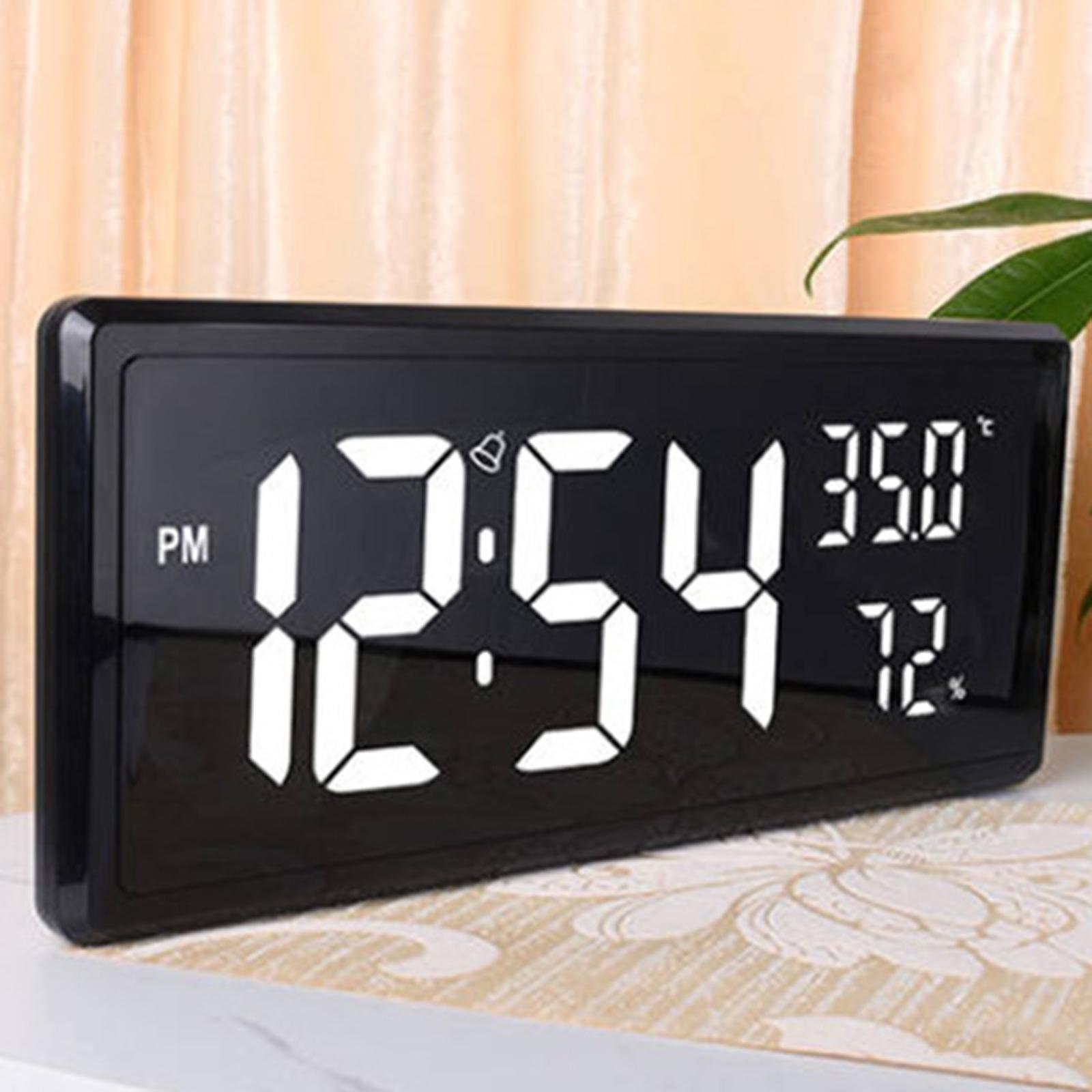 Desk Clocks Digital Wall Clock Simple Large Alarm Clock with white