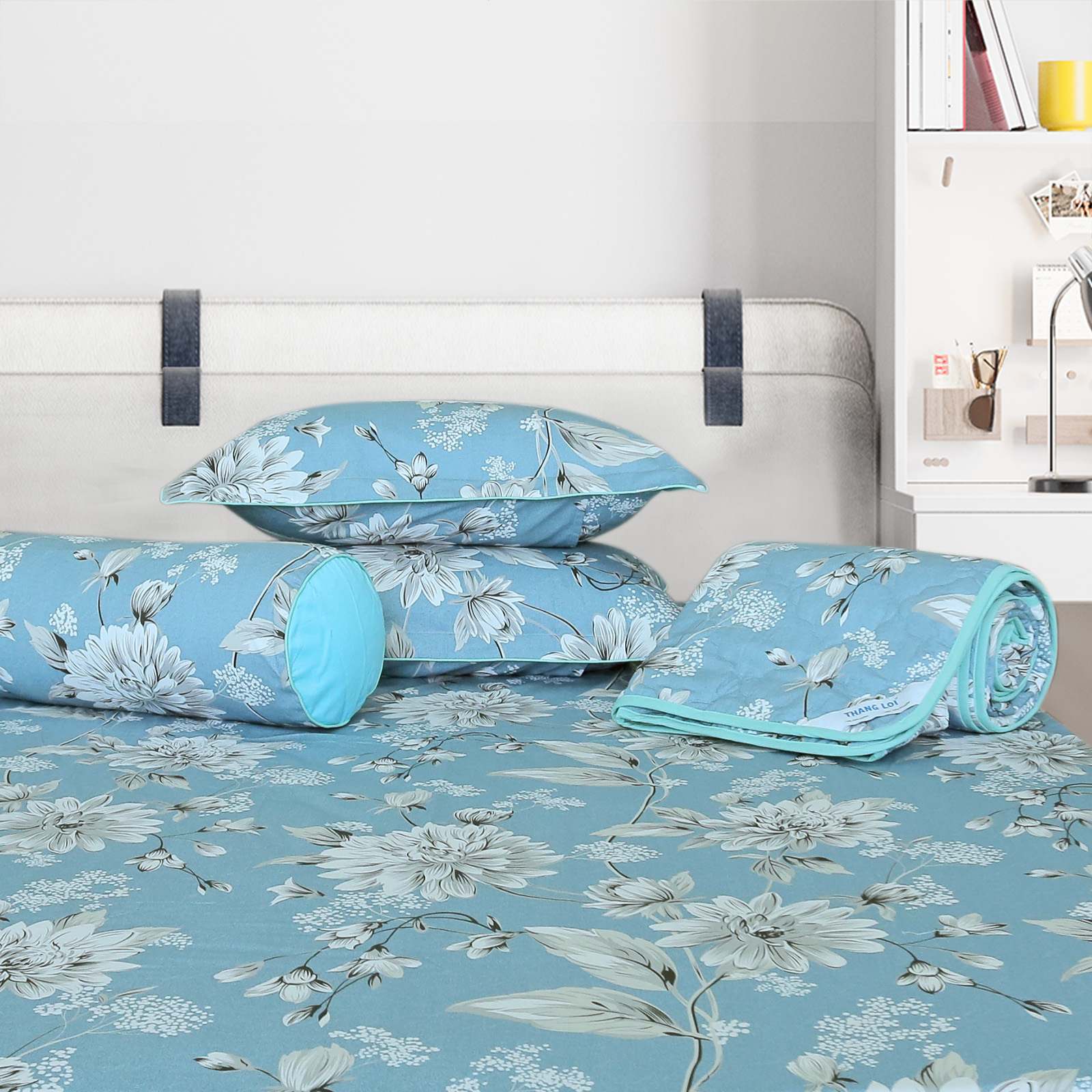 Bộ Drap Gối Cotton Hoa Thắng Lợi mẫu 26 - Chính hãng