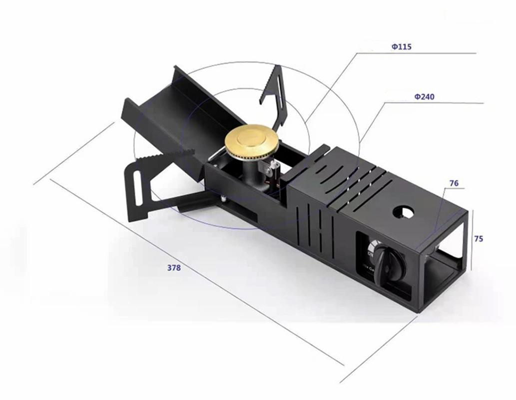 Bếp Gas Mini Di Động Cắm Trại Dã Ngoại Ngoài Trời BBQ