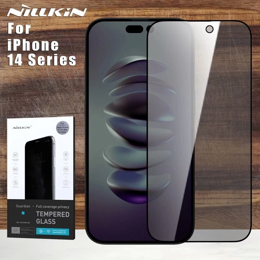 KÍNH CHỐNG NHÌN TRỘM cho iPhone 16 16 Plus 16 Pro 16 Pro Max 15 14 13 12 hiệu Nillkin Guardian – Hàng nhập khẩu