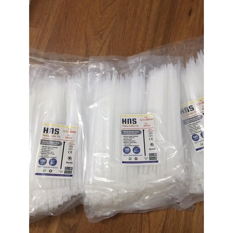 Túi 250 sợi dây rút nhựa, dây thít, Lạt nhựa 5,2x250mm 25cm