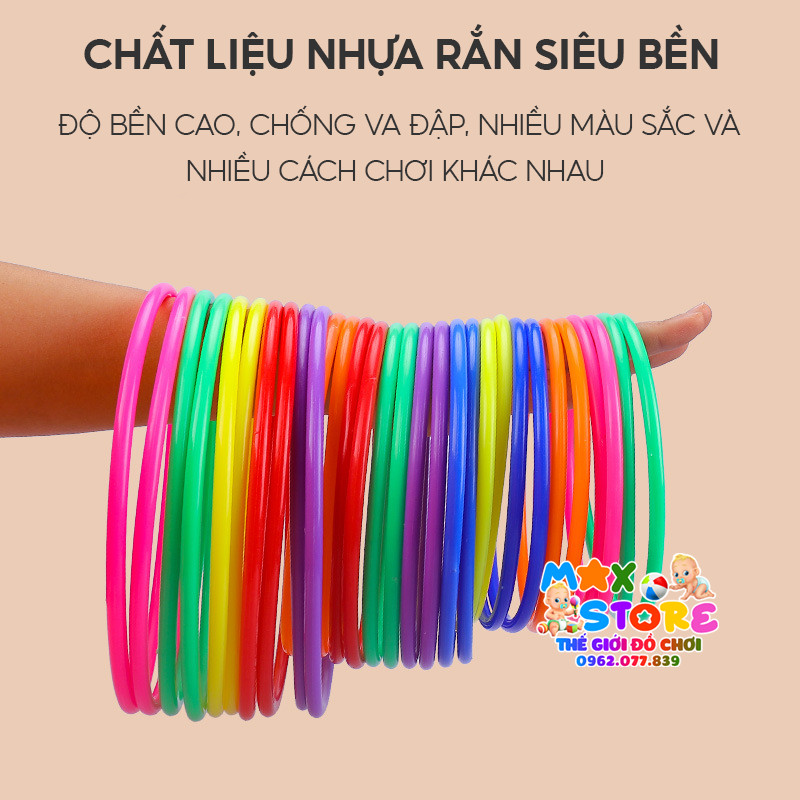 Set Vòng Ném Cổ Chai, Tập Ném Vận Động Ném Xa Nhiều Màu Sắc Bằng Nhựa Đẹp