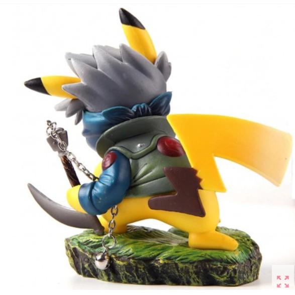 Mô Hình Pikachu Cosplay Kakashi xích kim loại 11cm