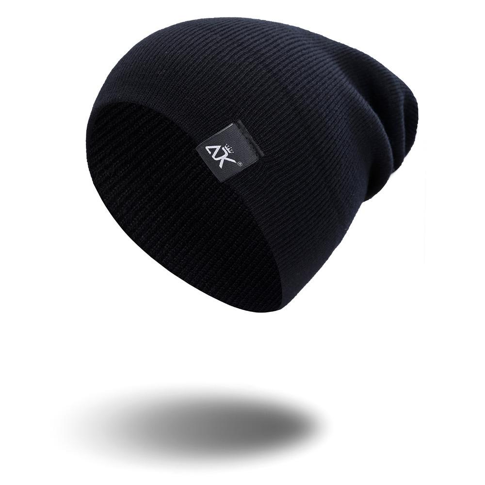 Adk Nón Len Ấm Áp Bò Cho Nam Hip Hop Mùa Đông Nón Unisex Màu Bonnet Thường Ngày Skullies Beanies Mùa Thu mũ Lưỡi Trai Cho Người Lớn Color: Light blue