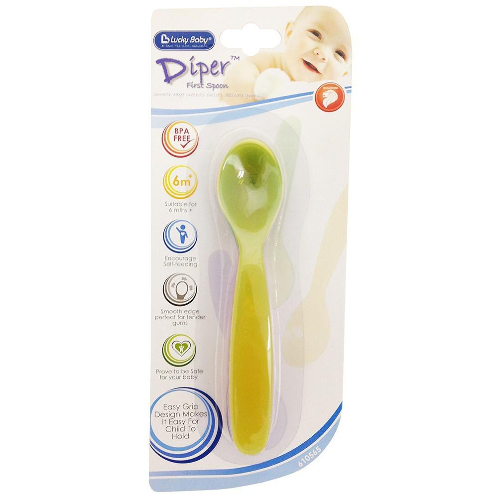 Vĩ muỗng cho bé Lucky Baby - Diper First Spoon 610565