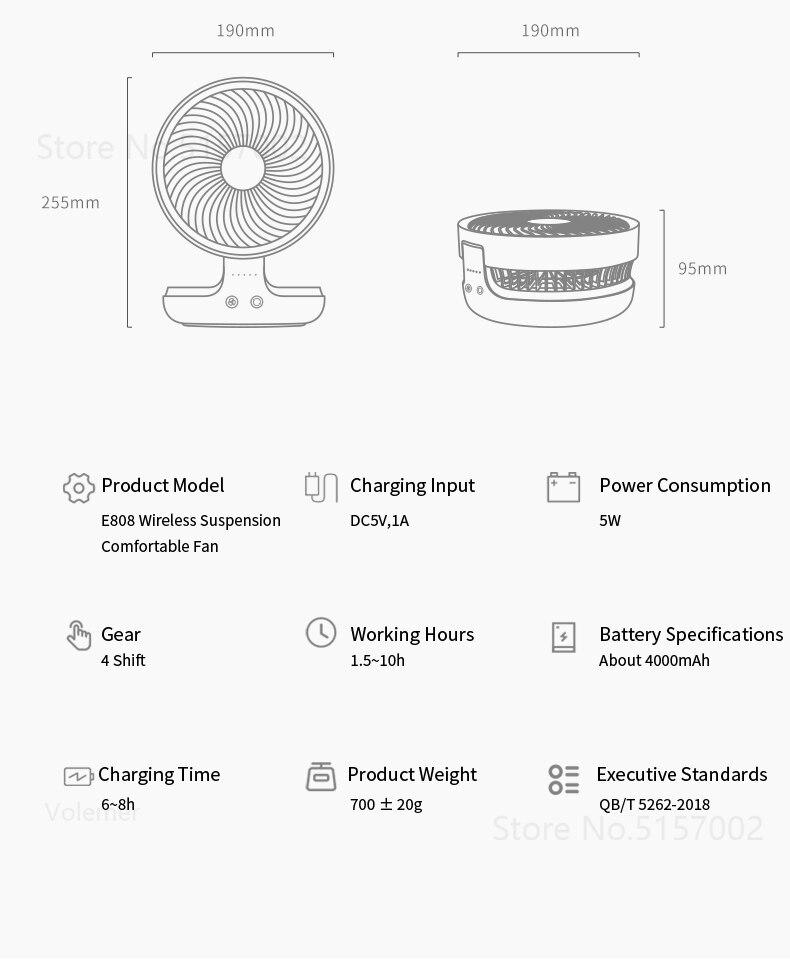 Quạt Để Bàn Mini Điều Khiển Từ Xa Thông Minh 4 Tốc Độ Xiaomi Edon-Hàng chính hãng