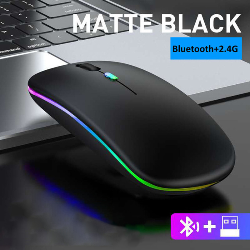 Chuột Không Dây A2 kết nối chip USB 2.4GHz có đèn led với nút nhấn không ồn