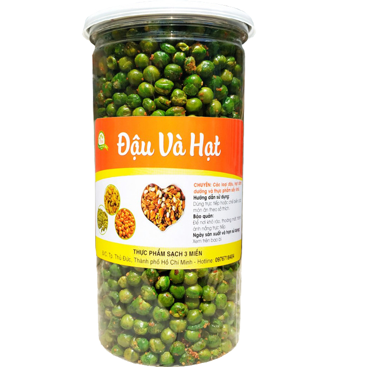 500G ĐẬU HÀ LAN SẤY GIÒN TỎI ỚT HIỆU TÂN LỘC PHÁT (HŨ PET)