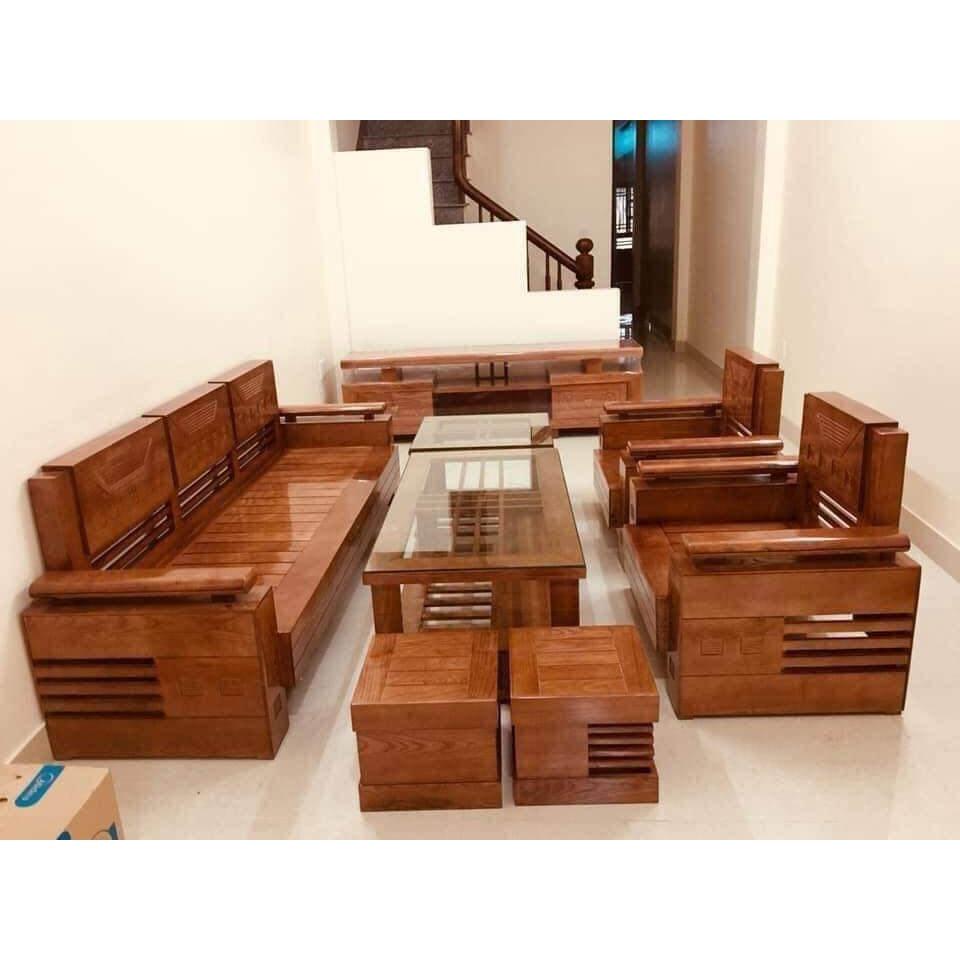 Bàn ghế salon gỗ sồi - Đồ Gỗ Bình Long 0388 639 288