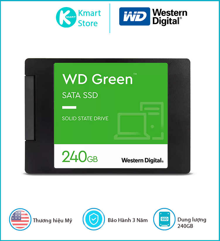 Ổ Cứng SSD WD Green Sata 6Gb/s ( 2.5 Inch , 7mm cased ) - Hàng Chính Hãng