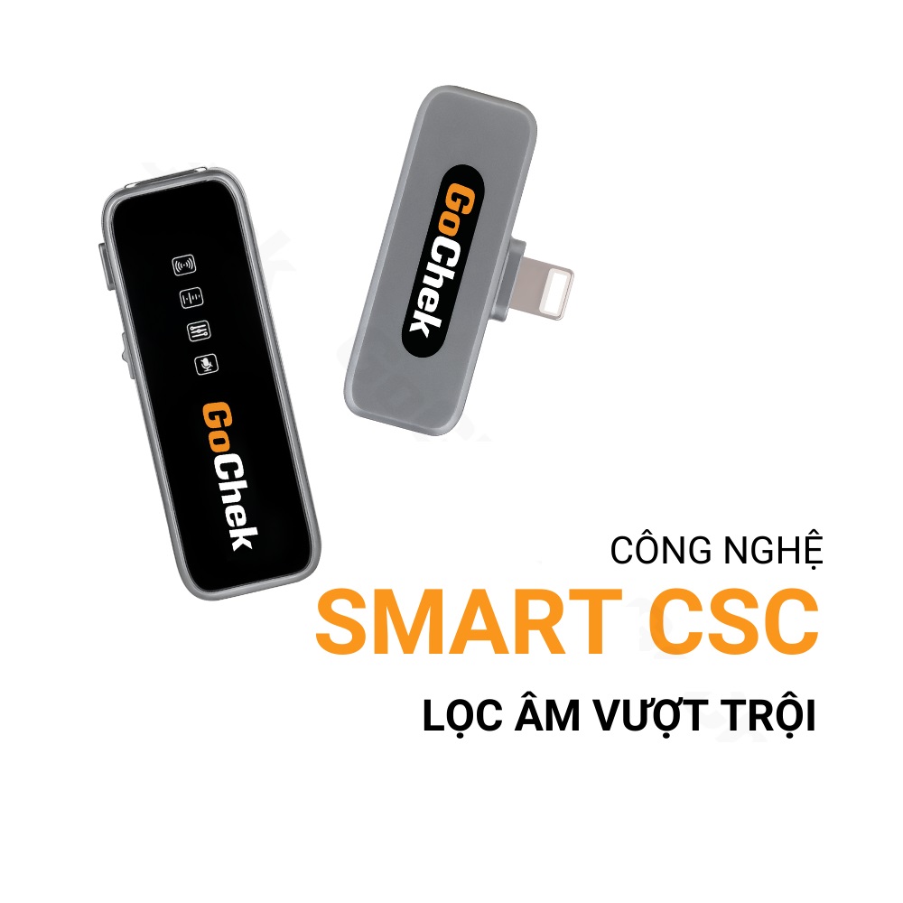 Micro thu âm không dây Sothing Gochek GC-A/B ULTRA khử tiếng ồn khi live, quay video, ghi âm cho điện thoại, máy tính- Hàng Chính Hãng