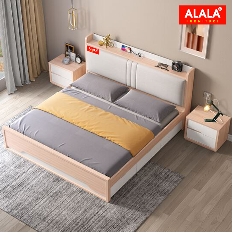 Giường ngủ ALALA14 (1m8 x 2m) cao cấp - Thương hiệu ALALA