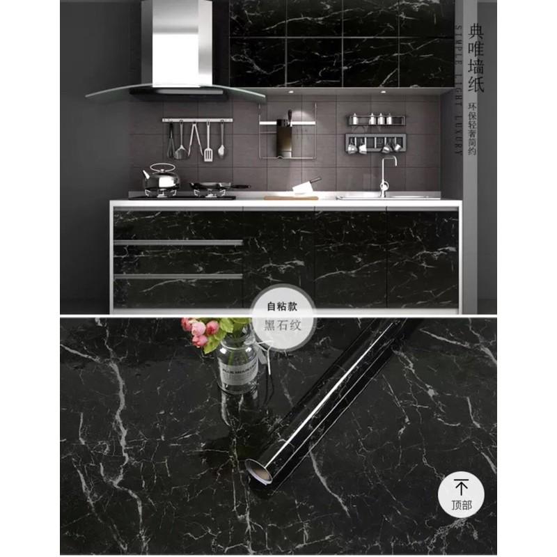 Giấy dán tường 5Mx60CM Giấy dán bếp vân đá MARBLE Giấy dán tường TRÁNG NHÔM-CHỐNG CHÁY Giấy dán bề mặt bếp chống dầu mỡ