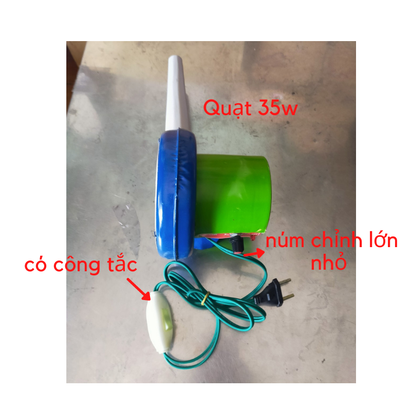 Quạt hỏa tốc 35W sài cho bếp nướng  than, lò khò cấm điện trực tiếp 220V