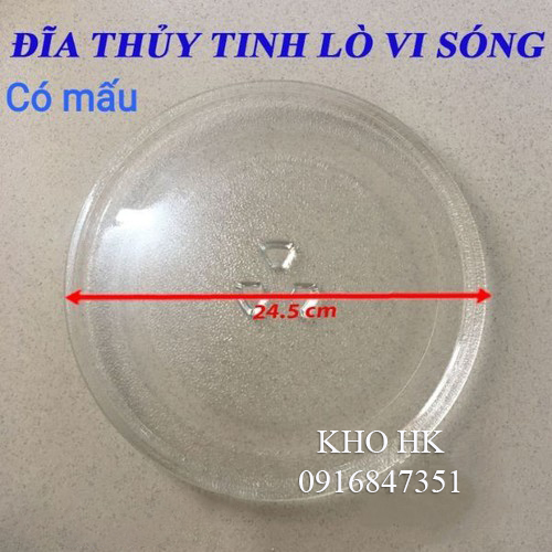 Đĩa lò vi sóng loại 3 mấu ĐK 24.5cm dùng cho các loại LVS 18L-20L