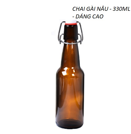 Chai Thủy Tinh Nâu - Nắp Gài Kính Hơi Cao Cấp | Tùy Chọn Dung Tích và Hình Dáng