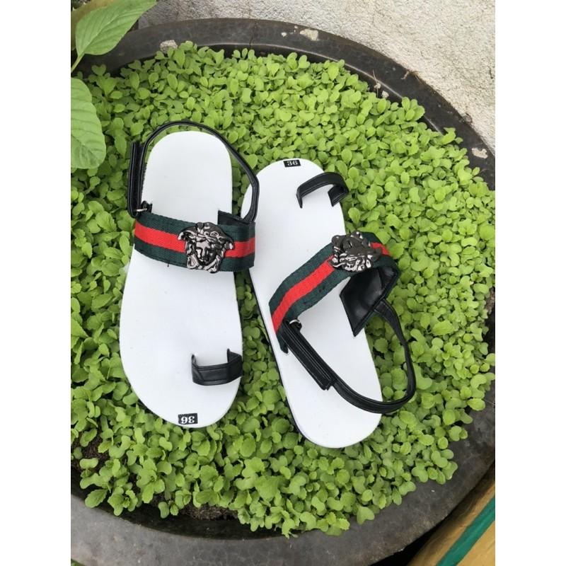 sandal đồng nai dép quai hậu nữ ( đế trắng quai hầu dù phối đen ) size từ 35 nữ đến 41 nữ đủ màu đủ size ib chọn thêm