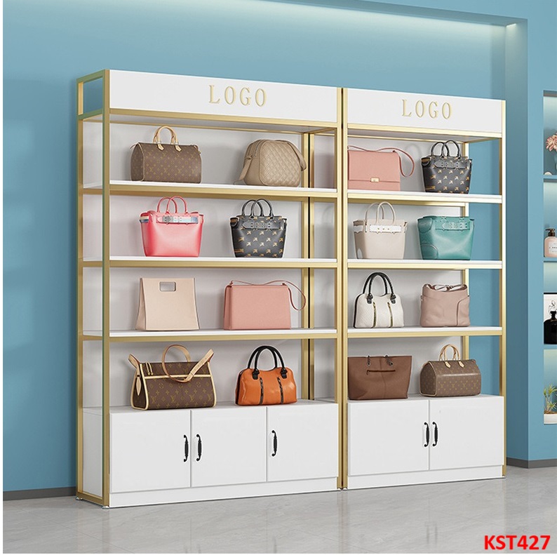 Kệ trưng bày sản phẩm, hàng hóa , kệ trang trí khung sắt mặt gỗ KST427- NỘI THẤT LẮP RÁP VIENDONGADV
