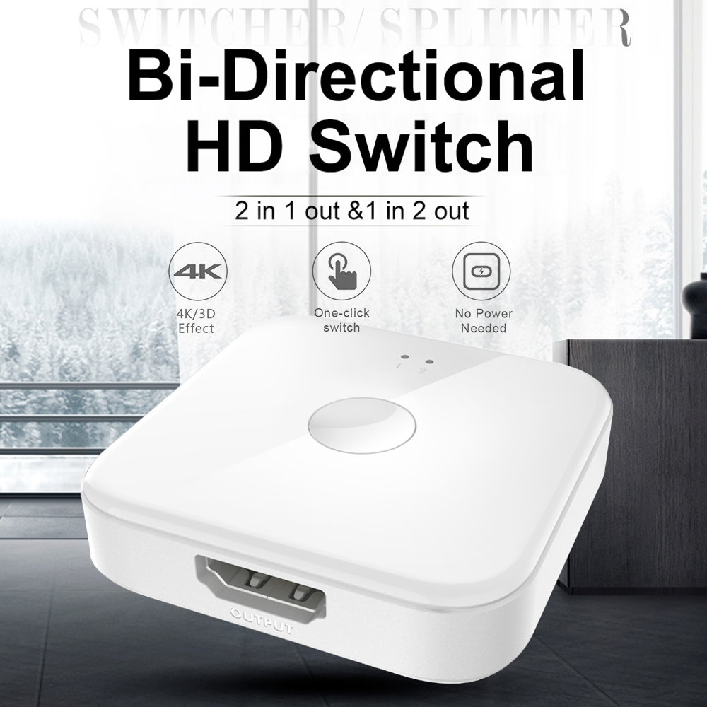 Cổng chuyển đổi HD không dây 2 trong 1 có đèn báo 4K 60HZ 3D hỗ trợ hình ảnh HD1080P cho máy PS4/3 TV Box