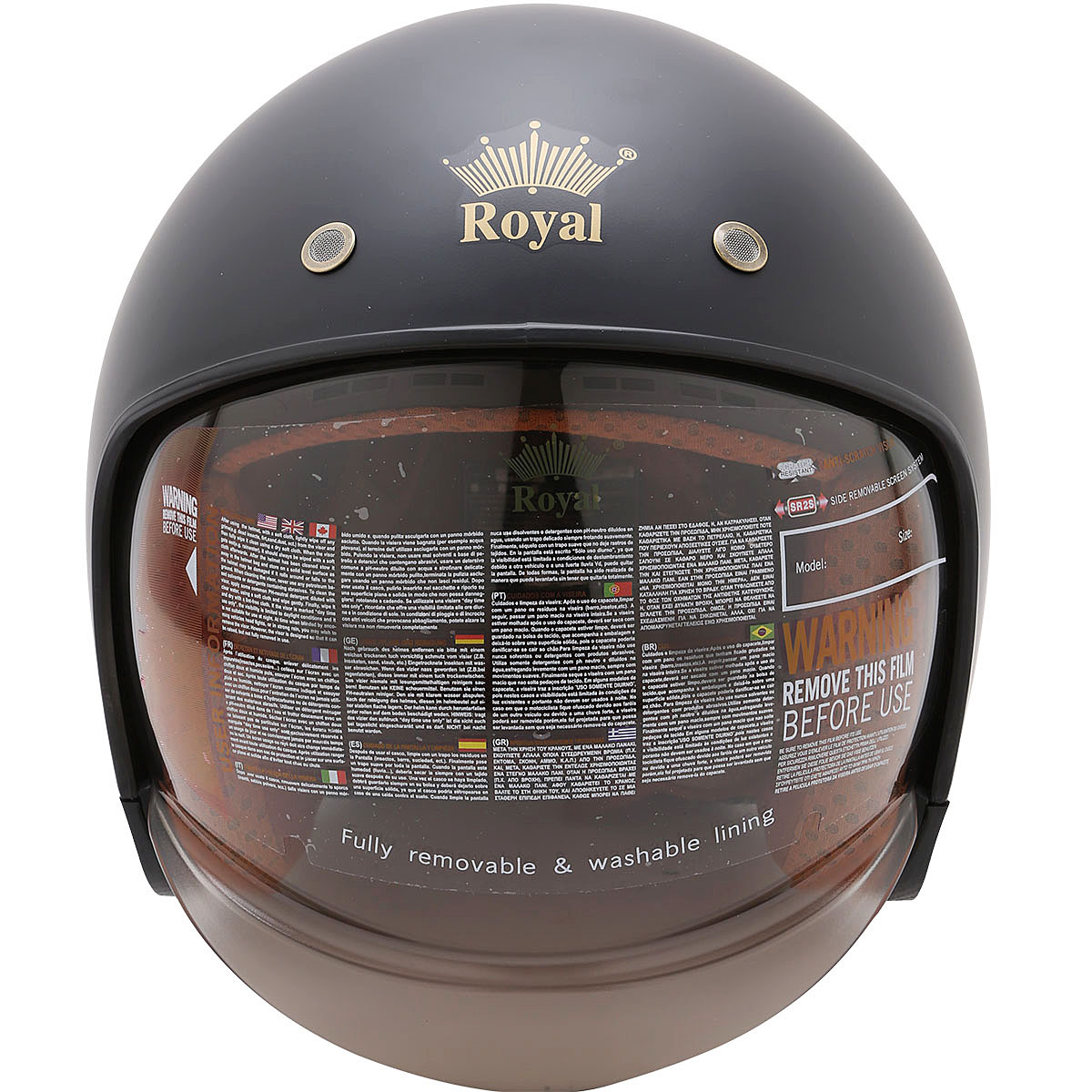 Mũ bảo Hiểm Royal M139 (Size XL) - Đen Nhám  - Hàng chính hãng