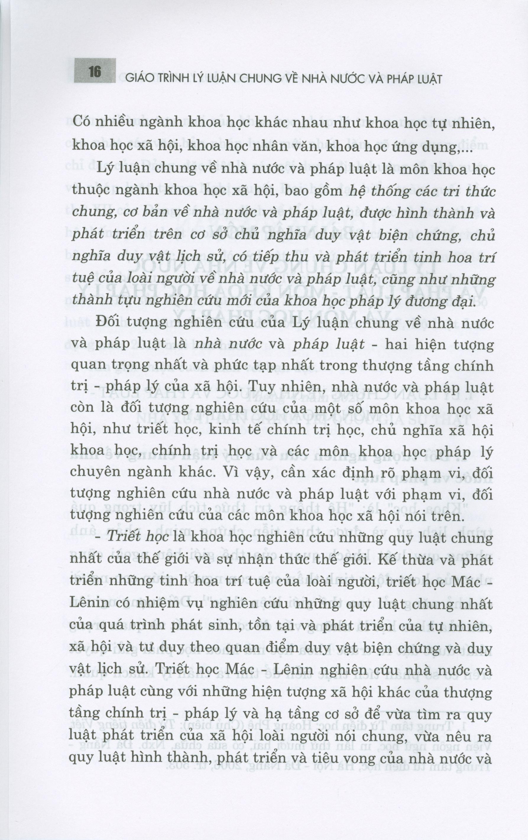 Giáo Trình Lý Luận Chung Về Nhà Nước Và Pháp Luật (Dành Cho Đào Tạo Đại Học, Sau Đại Học Và Trên Đại Học Ngành Luật) (Tái bản có chỉnh sửa, bổ sung)