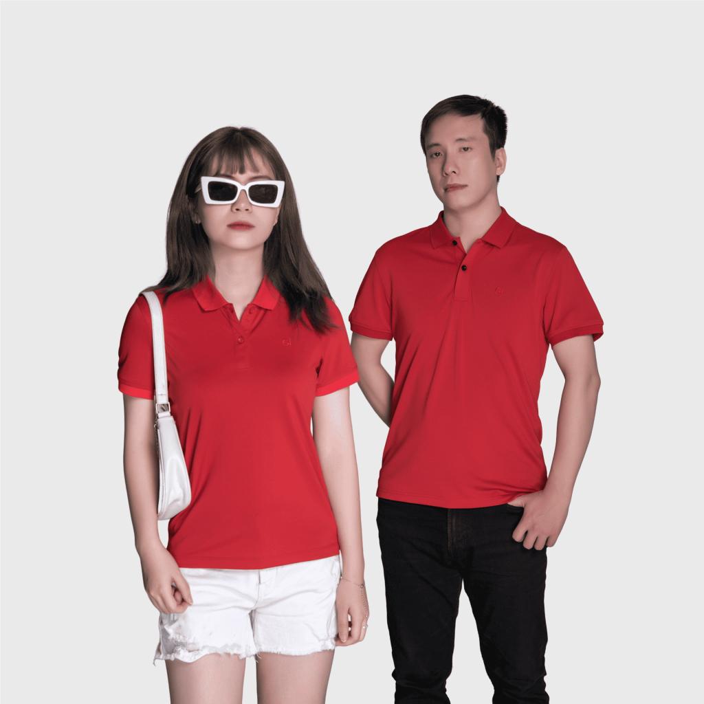 Áo polo cặp đôi nam nữ local brand tay ngắn cổ bẻ thể thao basic, áo cặp bạn thân cá sấu poly logo thêu GIFASHION