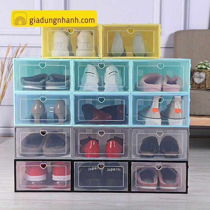 Hộp Nhựa Đựng Giày Xếp Gọn Tiện Lợi