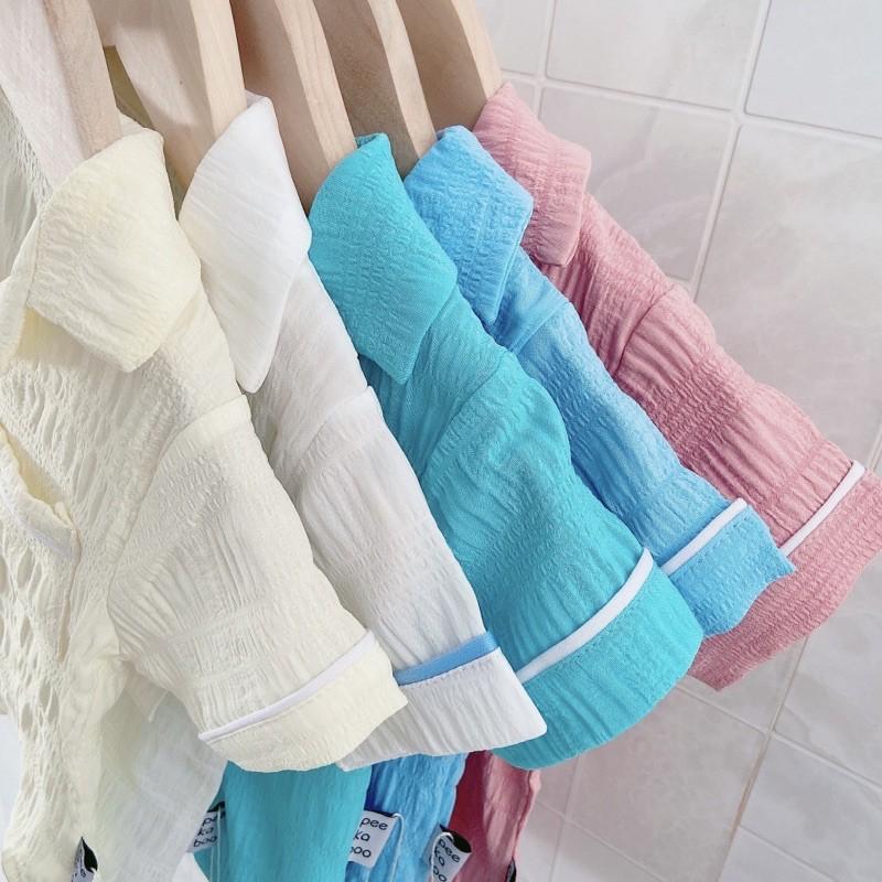 Mẫu sơ mi đũi cho bé