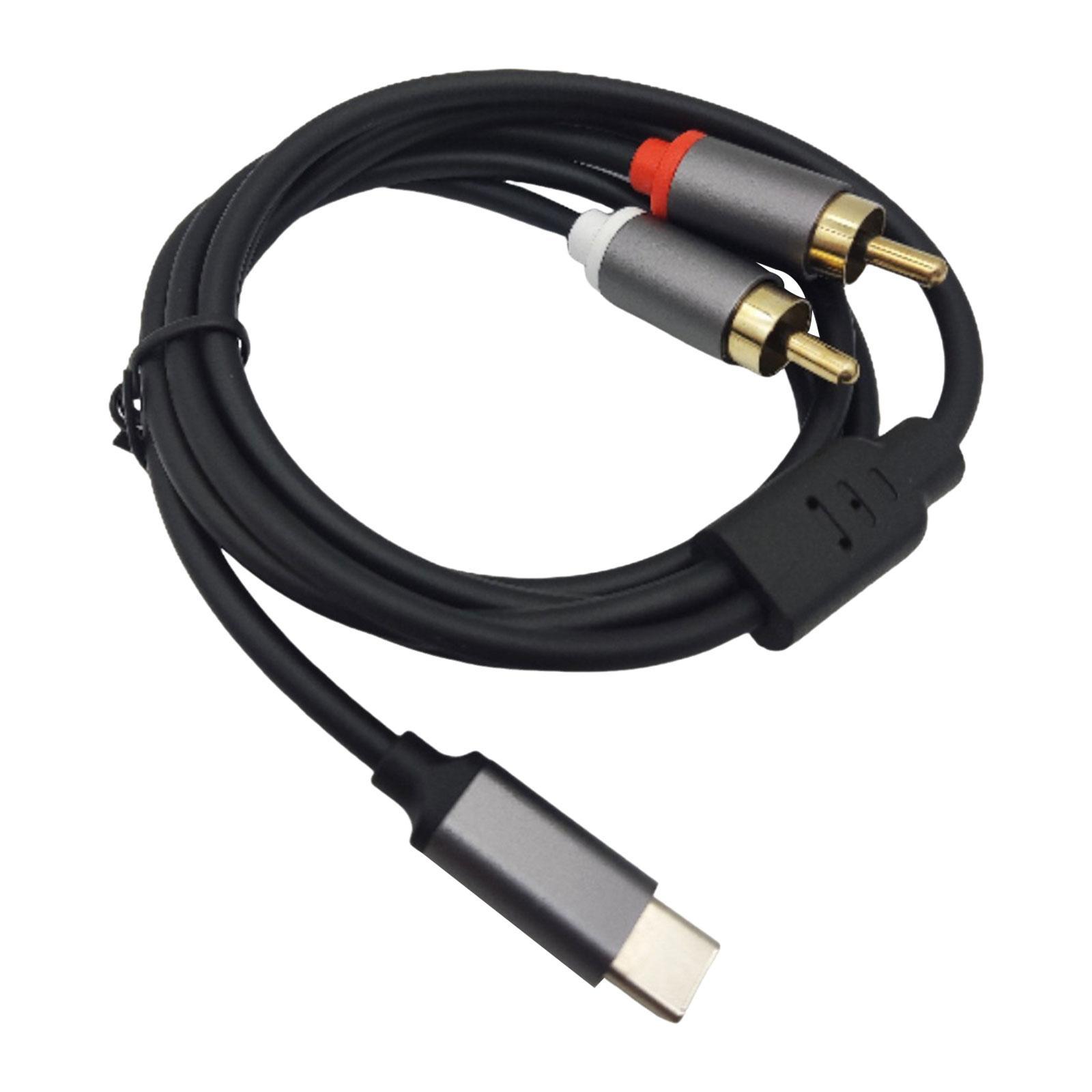 Male to 2 RCA Y Male Cable RCA Y Splitter Cord for Home Theater Phone