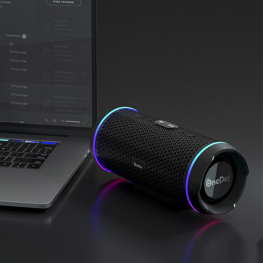 Loa Bluetooth không dây âm trầm nổi ngoài trời, Âm thanh âm thanh Hi-Fi Hi-Res không dây HiFi với đĩa U, FM, đèn LED nhiều màu sắc RGB Màu sắc: Oneder v10-đỏ