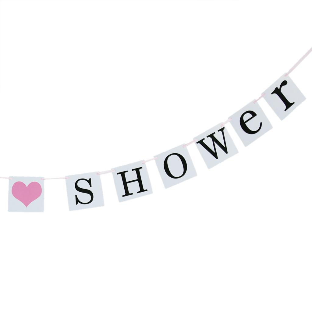Bridal Shower Wedding Party Garland Bunting Banner Heart Hanging Decoration