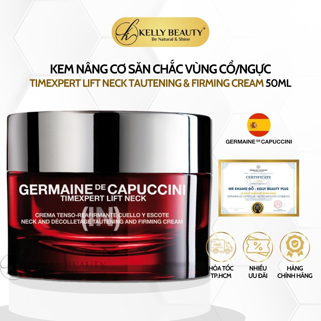 Kem Dưỡng Nâng Cơ Săn Chắc Vùng Cổ Germaine Timexpert Lift (IN) Neck Tautening &amp; Firming Cream | Kelly Beauty