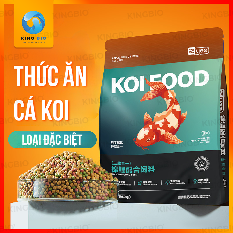 Cám Beesn Koi Food thức ăn cân bằng dinh dưỡng, giàu tảo xoắn và Vitamin cho cá KOI và cá chép khác