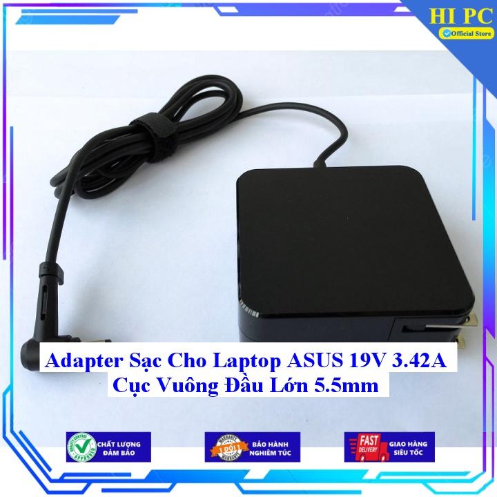 Adapter Sạc Cho Laptop ASUS 19V 3.42A Cục Vuông Đầu Lớn 5.5mm - Hàng Nhập khẩu