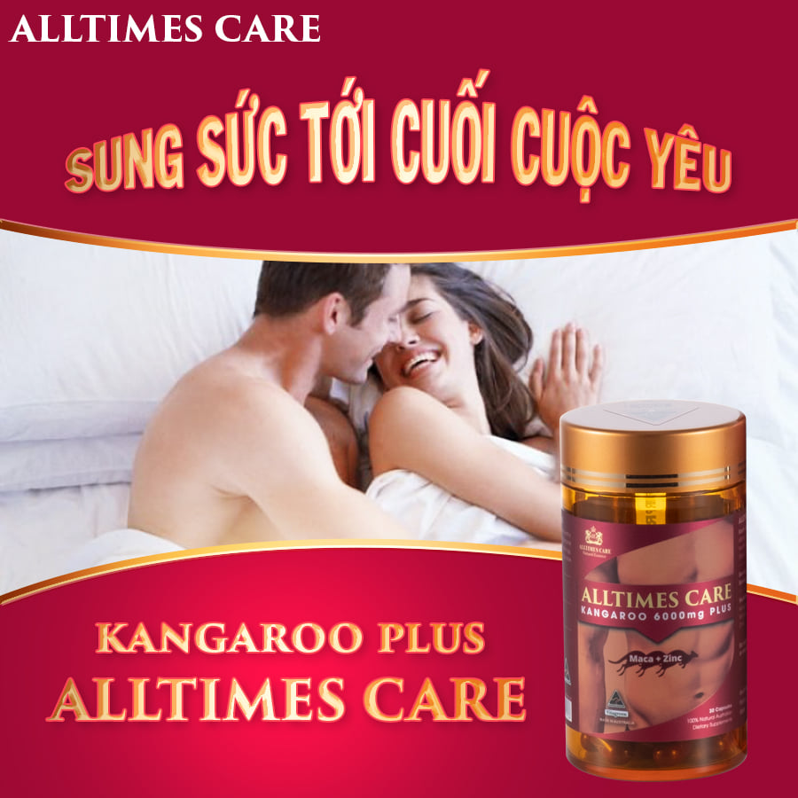 [COMBO 3 HỘP 30 VIÊN] Thực phẩm bảo vệ sức khỏe hỗ trợ tăng cường sinh lực nam giới ALLTIMES CARE KANGAROO 6000mg PLUS