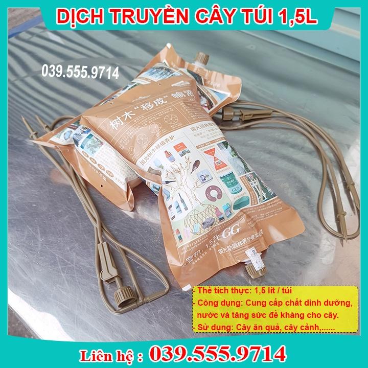 TÚI 1,5 LÍT DỊCH TRUYỀN CUNG CẤP CHẤT DINH DƯỠNG CHO CÂY - DÀNH CHO CÂY MỚI TRỒNG, CÂY SUY YẾU