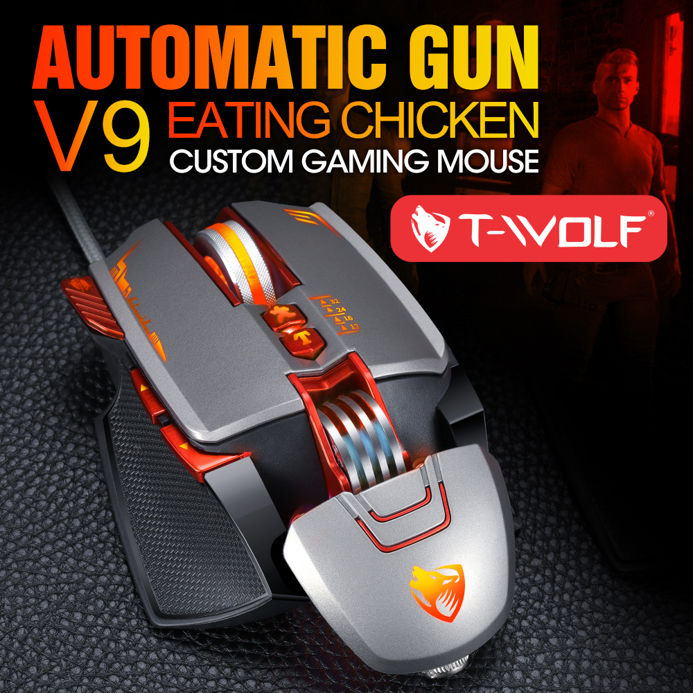 Chuột Gaming T-Wolf V9 Led USB - Hàng Chính Hãng