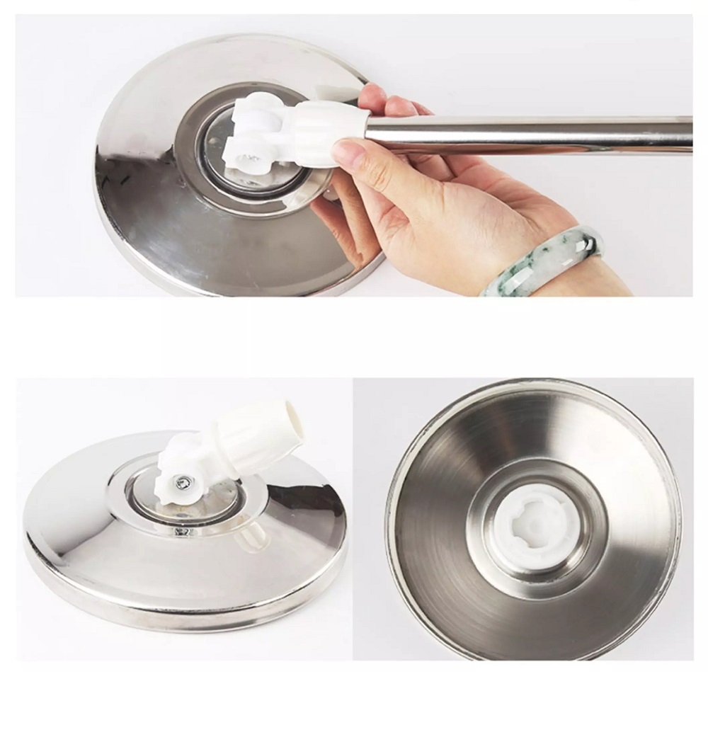 Cây lau nhà thái lan inox 360 độ tặng kèm bông lau tặng móc treo cây lau nhà cao cấp