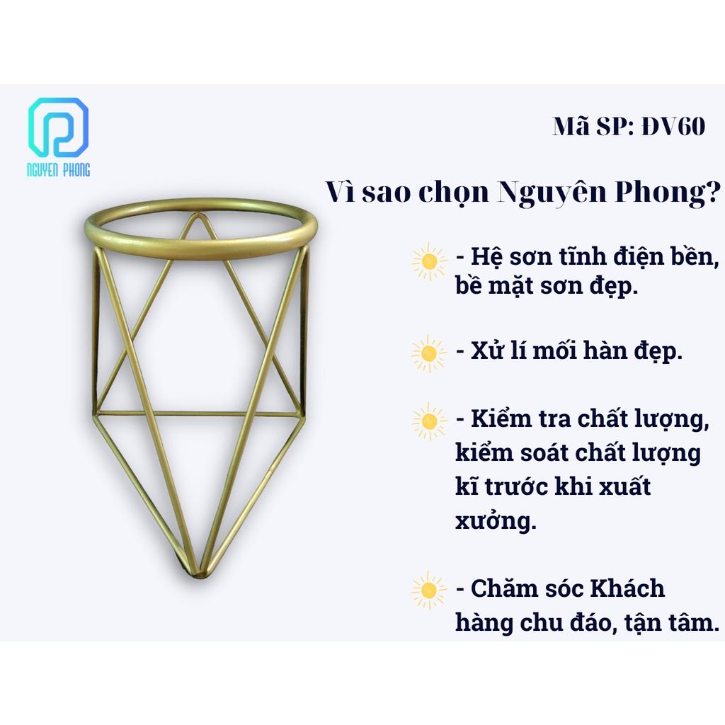 Kệ sắt trang trí phòng khách, giá để cây cảnh trong nhà, sơn tĩnh điện vàng gold cao cấp, chậu cây trang trí