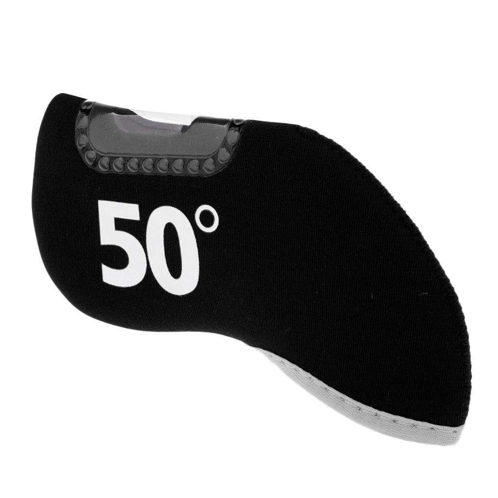 4-5pack Golf Club Iron Putter Headcover Head Cover Protector 50 Degree Black