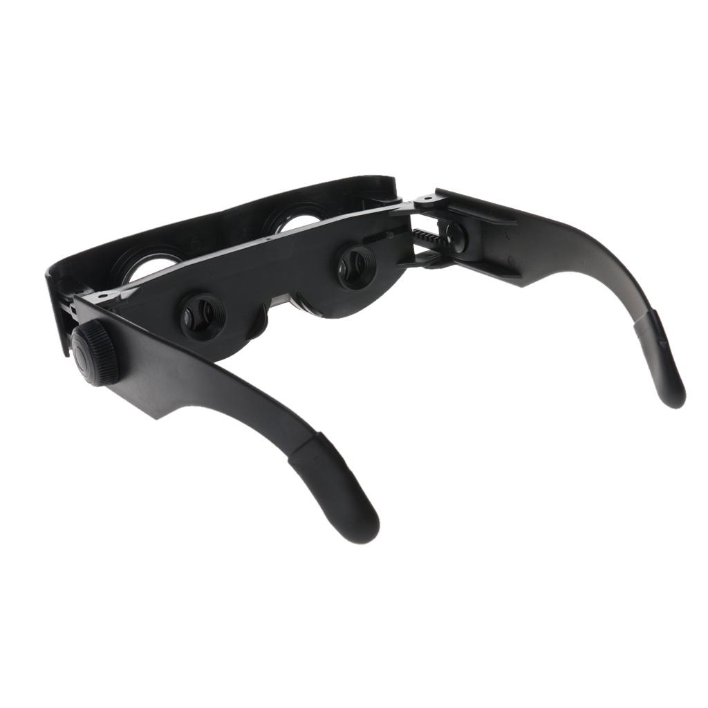 Eyewear Style Black Magnifier Telescope Binoculars for Fishing Hiking
