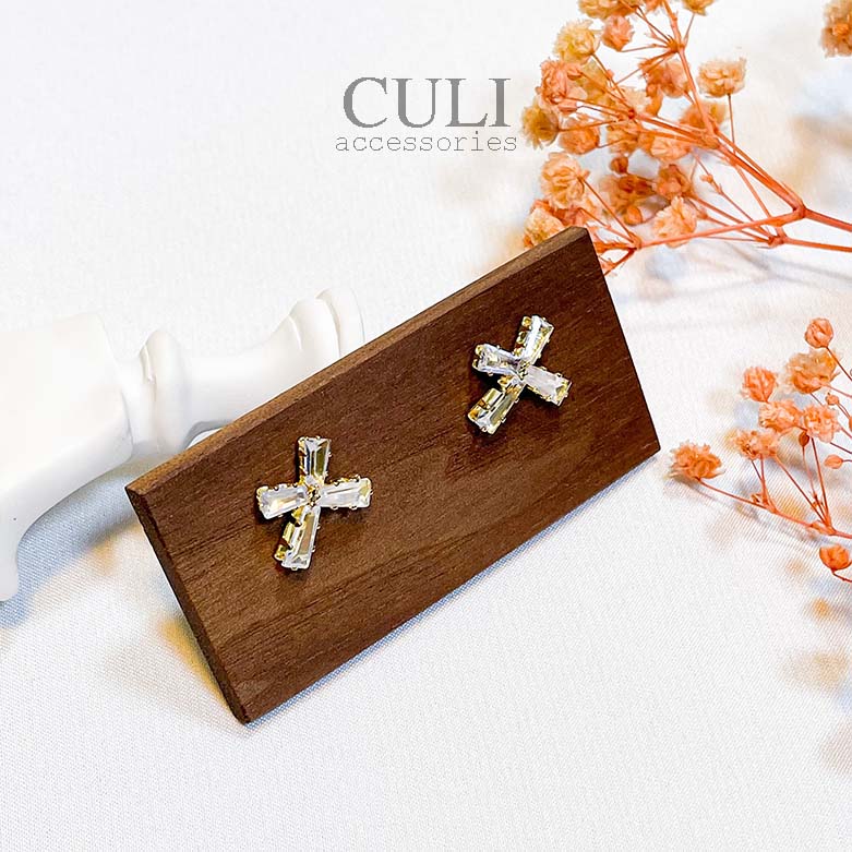 Khuyên tai, Bông tai thời trang nữ đính đá HT619 - Culi accessories