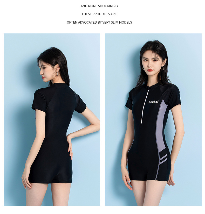 SET BƠI LIỀN NỮ MÀU ĐEN CÁ TÍNH NGẮN TAY