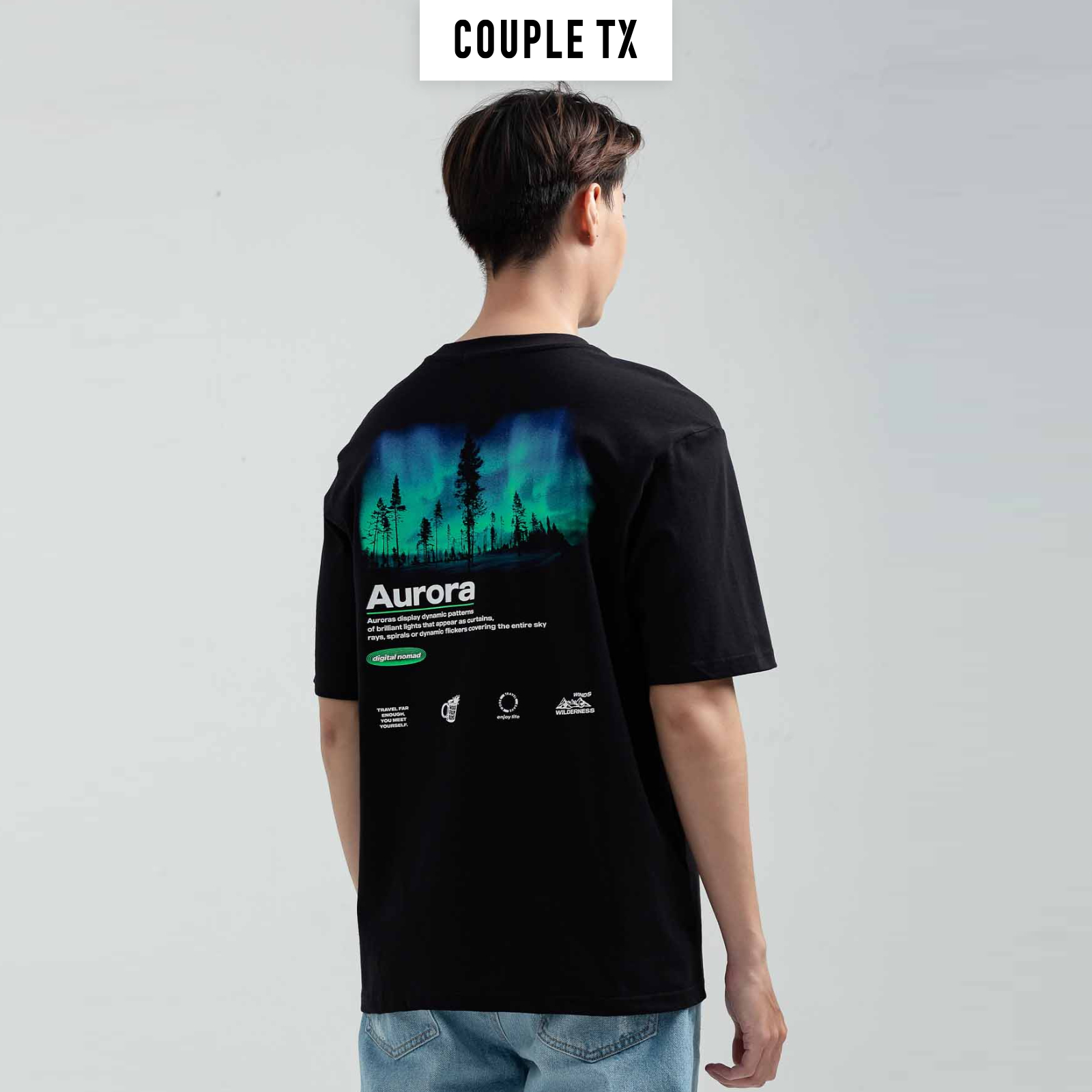 COUPLE TX - Áo Thun Nam Relax Fit In Graphic Aurora MTS 1178