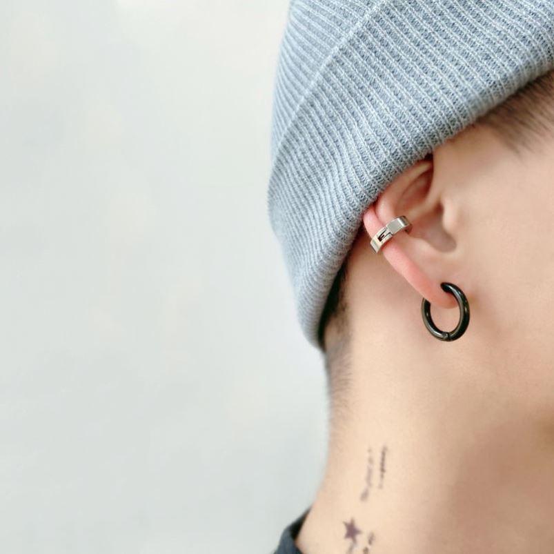 Khuyên tai kẹp , khuyên mũi, môi không cần xỏ nam nữ unisex tròn Circle basic - Cam Accessories